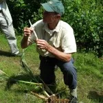 Dr. Rick Van de Poll Dr. Rick demonstrating how to find wild edibles in the woods.